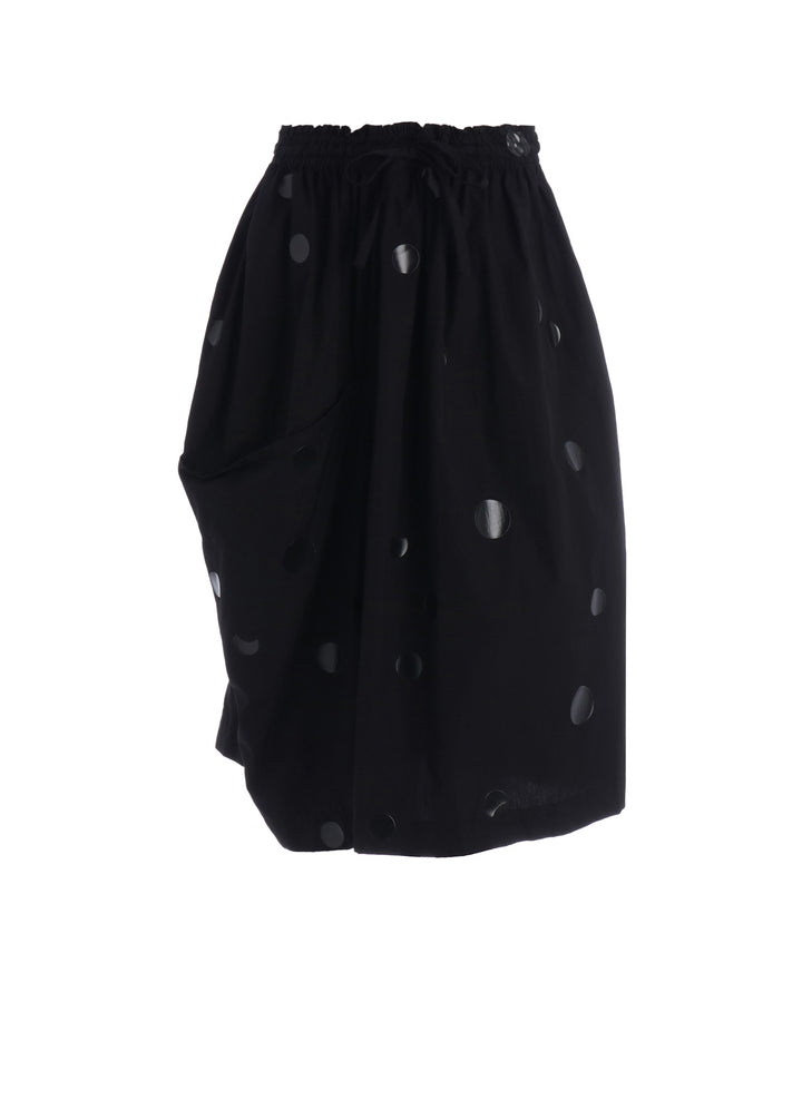 100/2 BROAD DOT PIGMENT PRINT DRAPE SKIRT