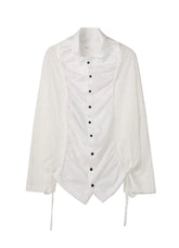 FRENCHTERRY HAND STITCH BACK ZIP PULLOVER