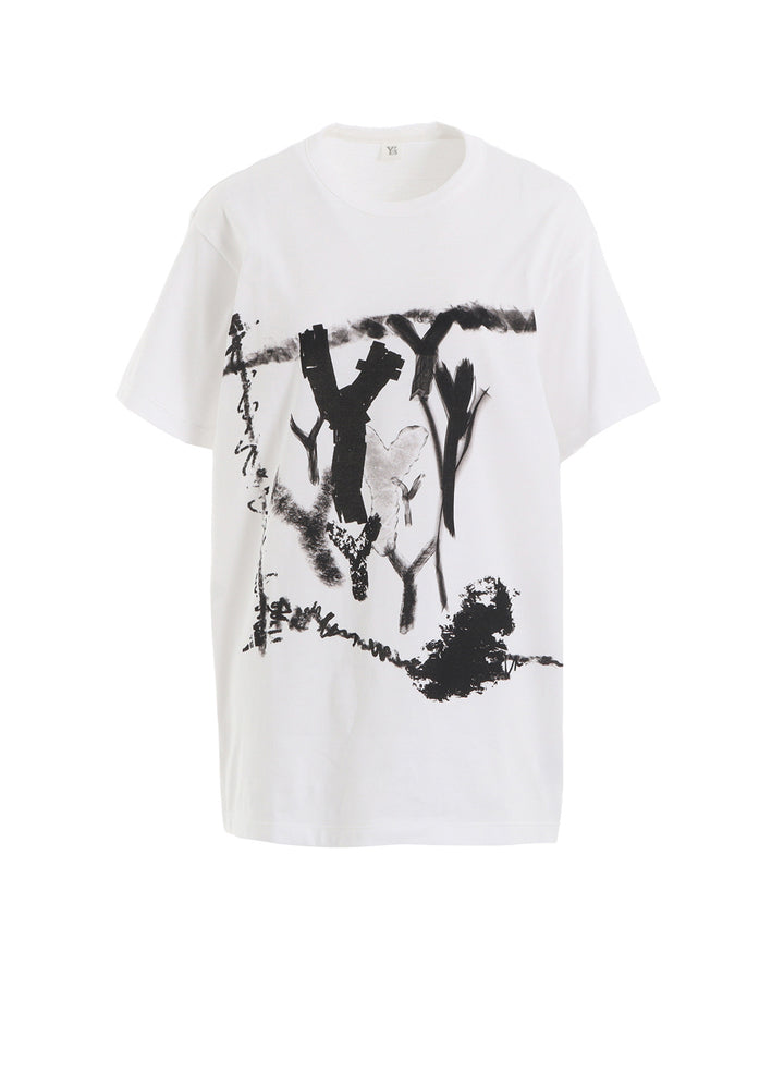 "Y" PIGMENT-PRINT HALF-SLEEVE TEE