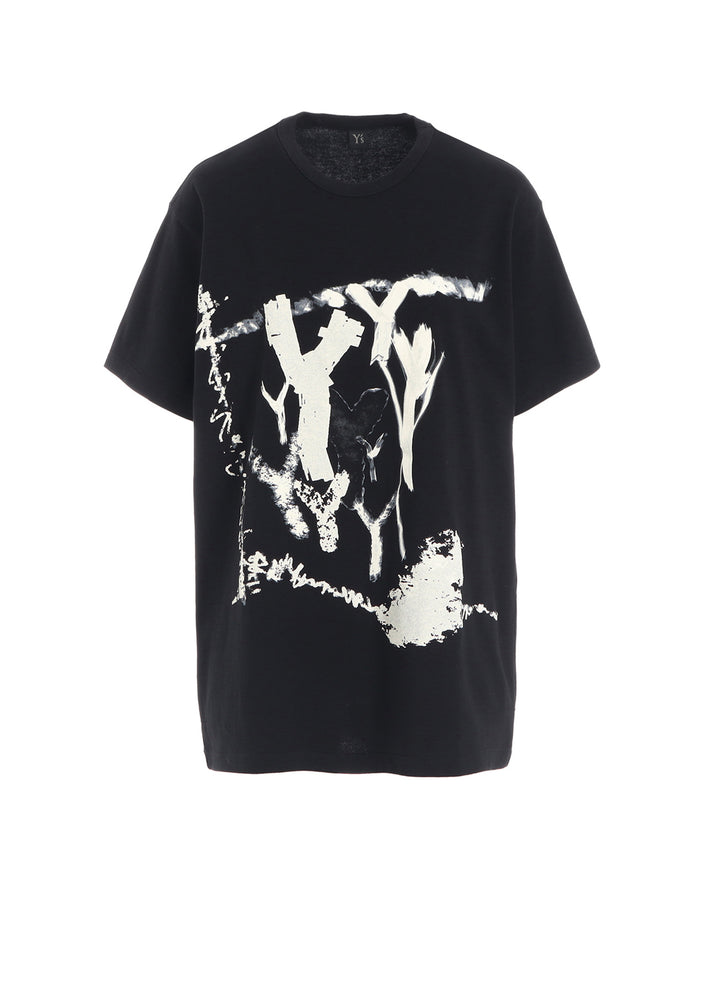 "Y" PIGMENT-PRINT HALF-SLEEVE TEE