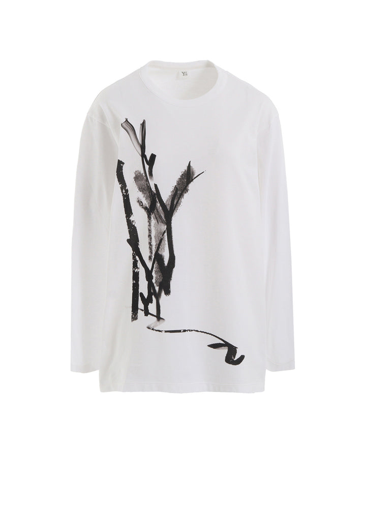 "Y" PIGMENT-PRINT LONG-SLEEVE TEE