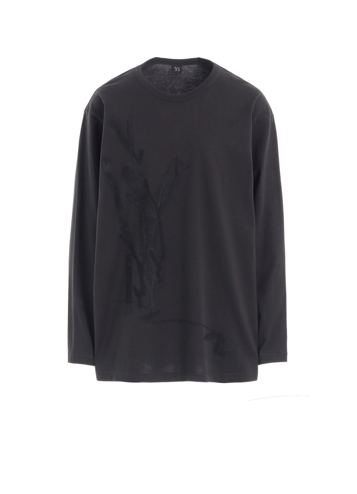 "Y" PIGMENT-PRINT LONG-SLEEVE TEE