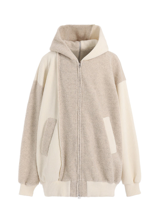 WOOL BLEND PILE BLOUSON