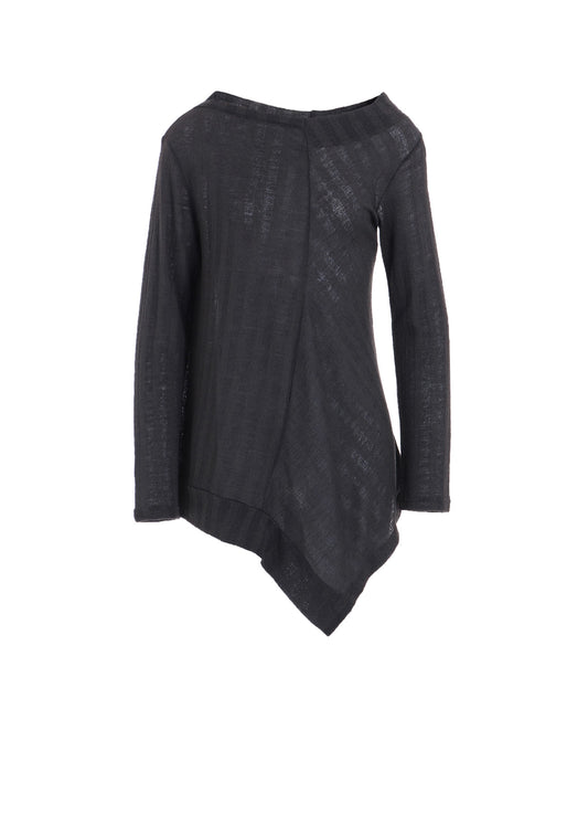 WOOL BLEND STRIPE LONG SLEEVE T