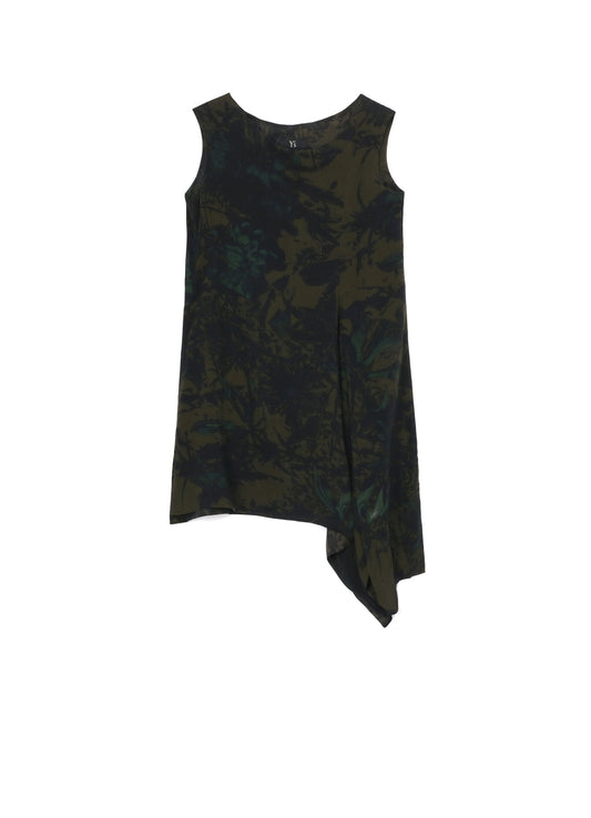 WITHERING FLOWER FRONT SLIT LONG BLOUSE