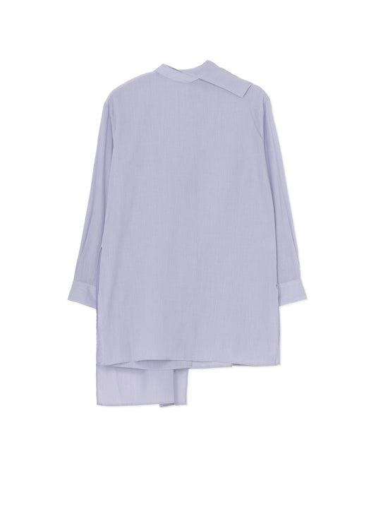 COTTON STRIPE BACK TIE BLOUSE