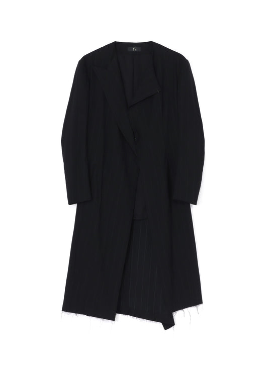 W/RY LIGHT STRIPE COLLAR LESS JACKET