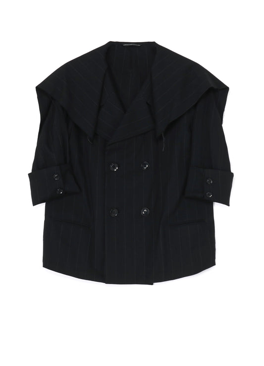 W/RY LIGHT STRIPE SAILOR COLLAR JACKET