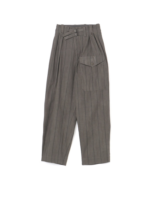 COTTON STRIPE INK DYED GURKHA PANTS