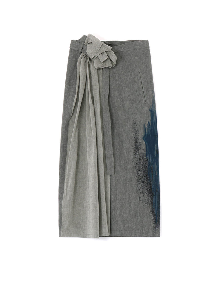 MINI HERRINGBONE BEE PRINT DOUBLE BELTED SKIRT