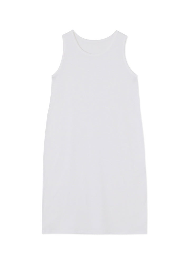 SOFT COTTON JERSEY SLEEVELESS T-SHIRT