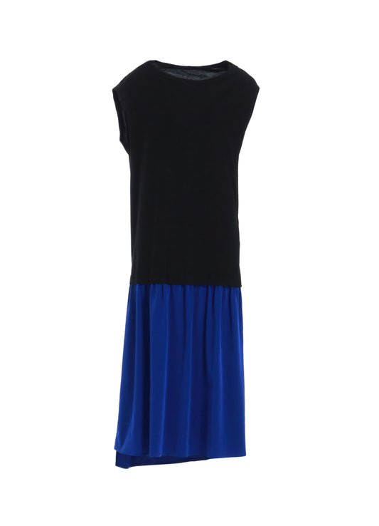 CREPE de CHINE CLOTH FRENCH SLEEVE DRESS