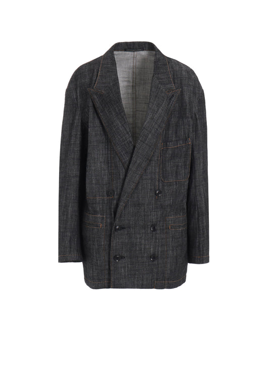 8OZ DENIM PEAKED LAPEL JACKET