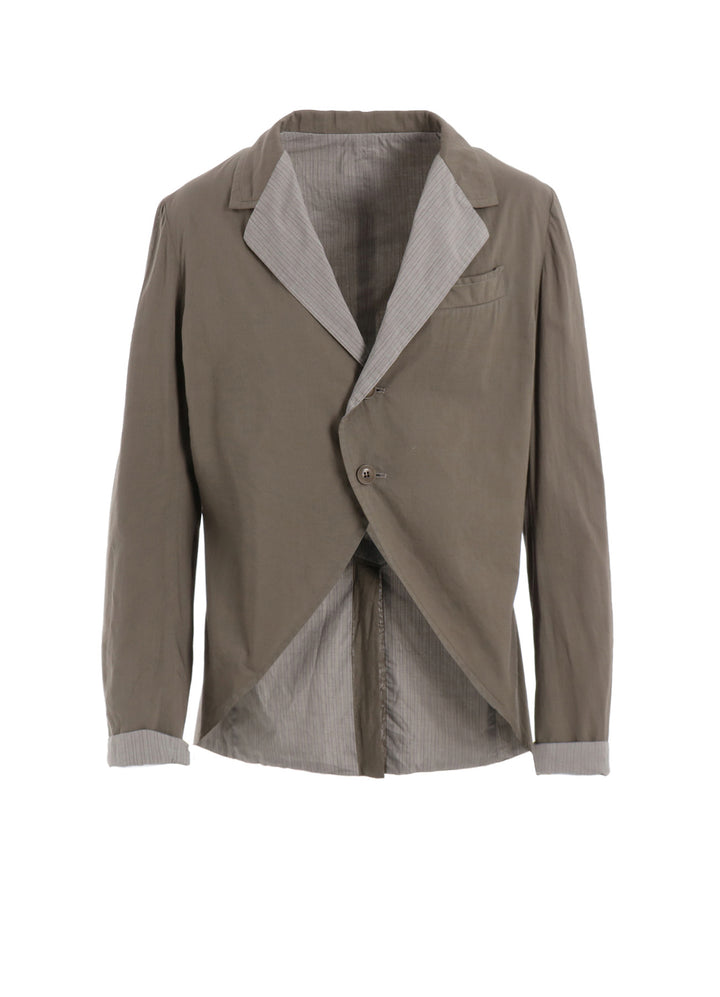 COTTON LAWN GARMENT DYE SWLLOWTAIL JACKET