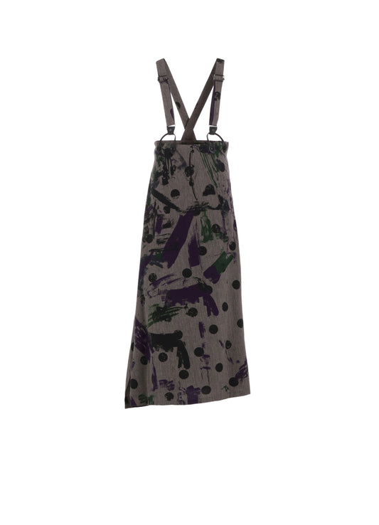 HEATHER POLKA DOT SUSPENDER SKIRT