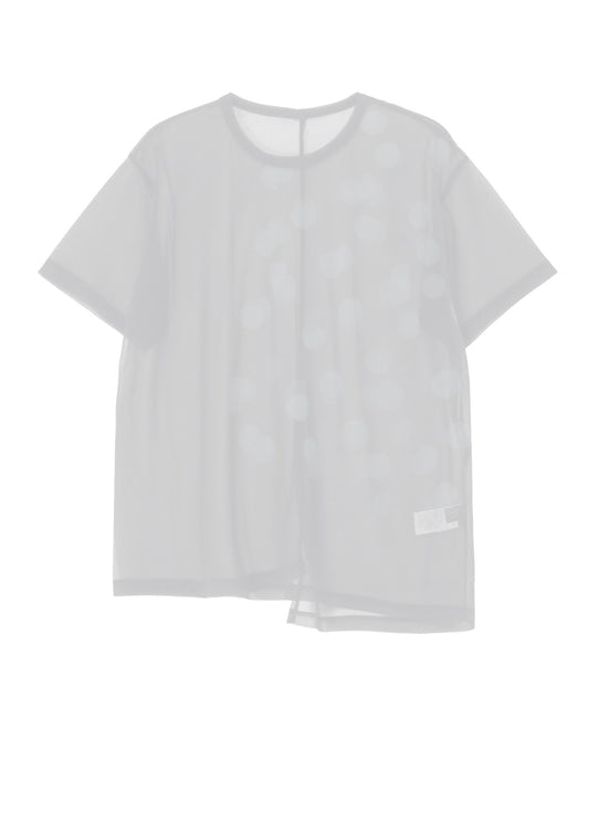 GAUZE JERSEY DOT PRINT HALF SLEEVE T
