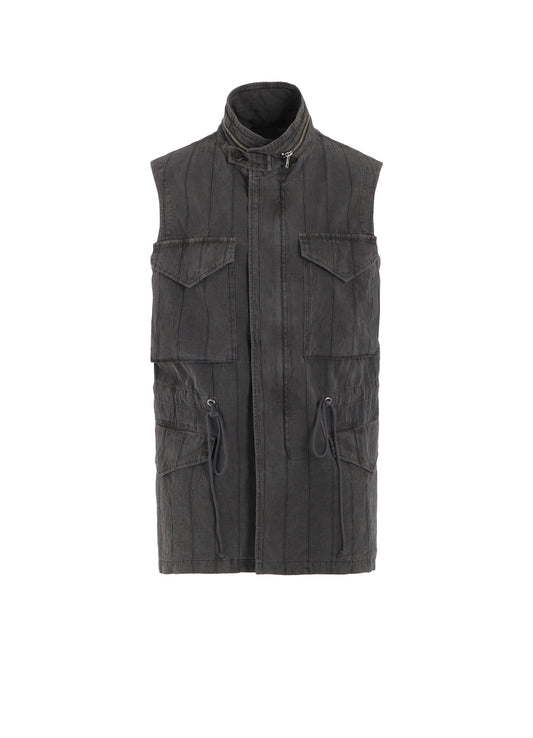 WASHER STRIPE 4 POCKET VEST
