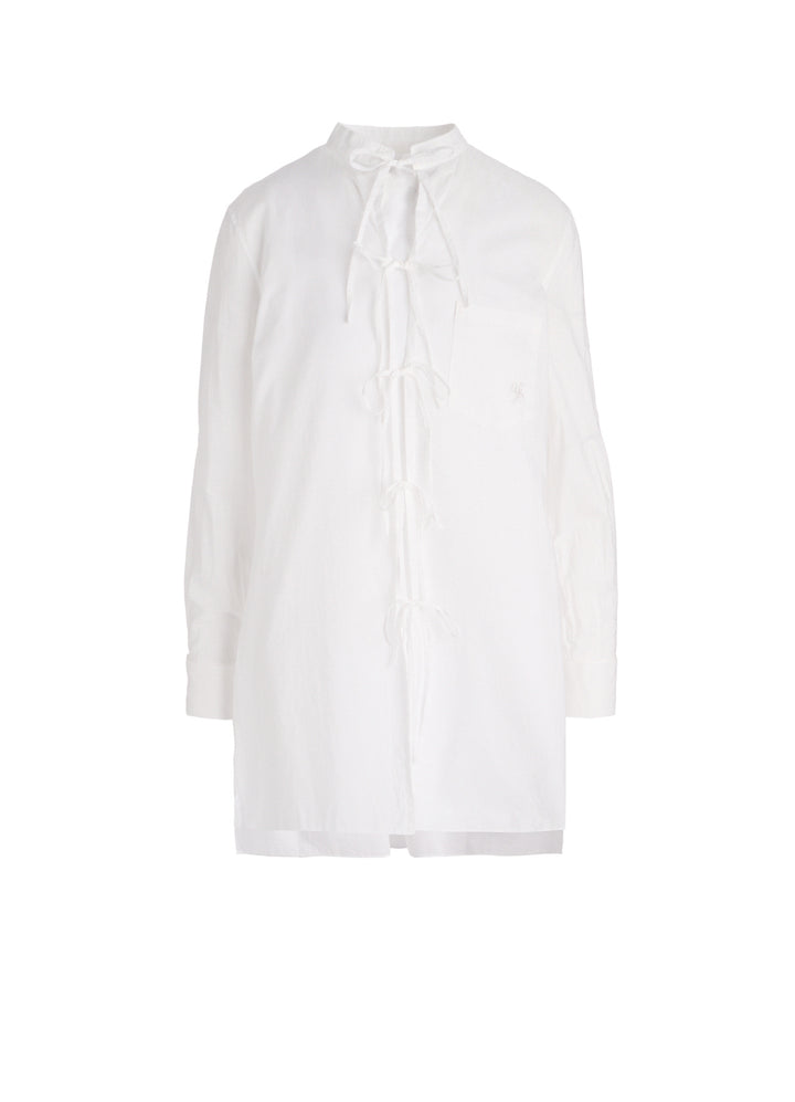 60/- COTTON LAWN STAND COLLAR STRING BLOUSE