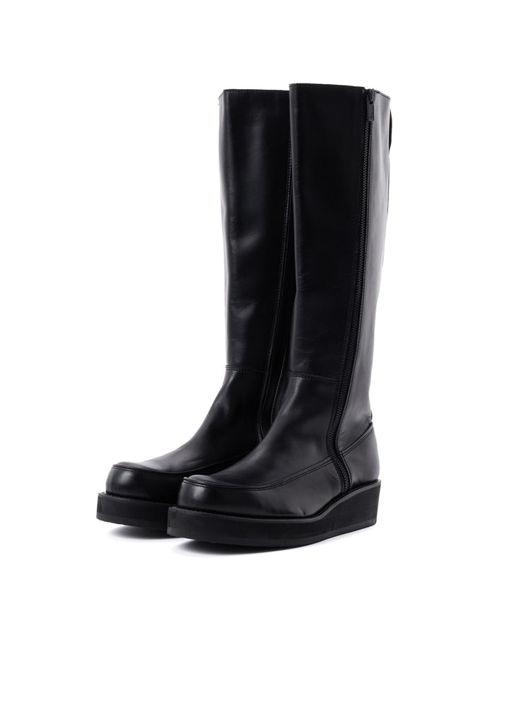 SMOOTH LEATHER PLATFOAM LONG BOOTS