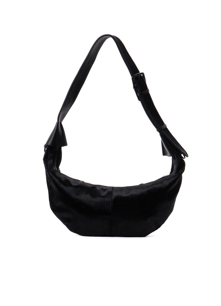 COW LEATHER BANANA SHAPE BAG