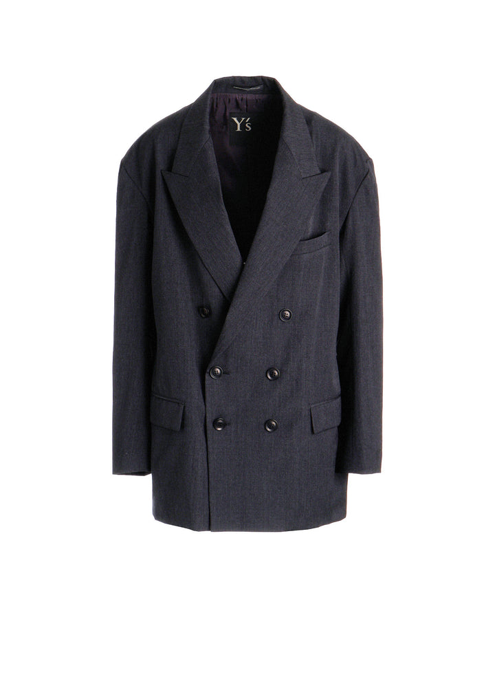 WOOL GABARDINE BIG TAILORED JACKET
