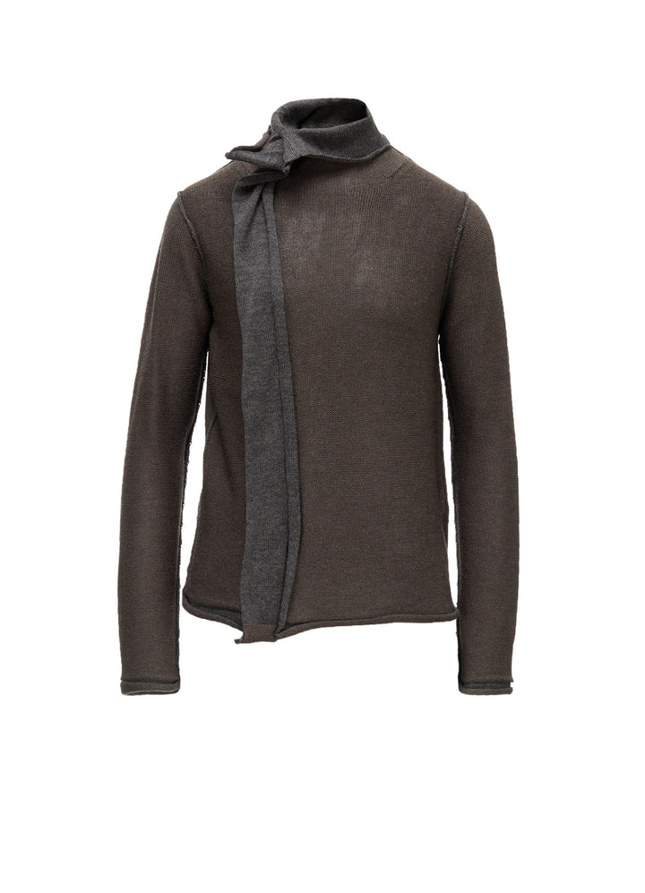 JERSEY PLATING HIGH NECK PULLOVER