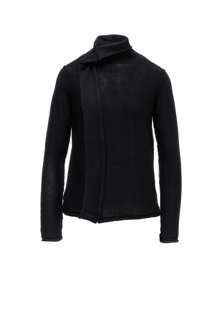 JERSEY PLATING HIGH NECK PULLOVER
