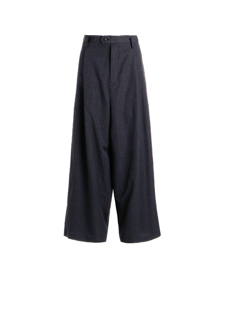 WOOL GABARDINE WIDE PANTS