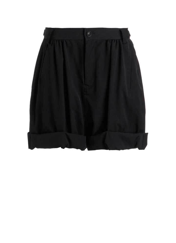 WOOL GABARDINE BALLOON SHORT PANTS