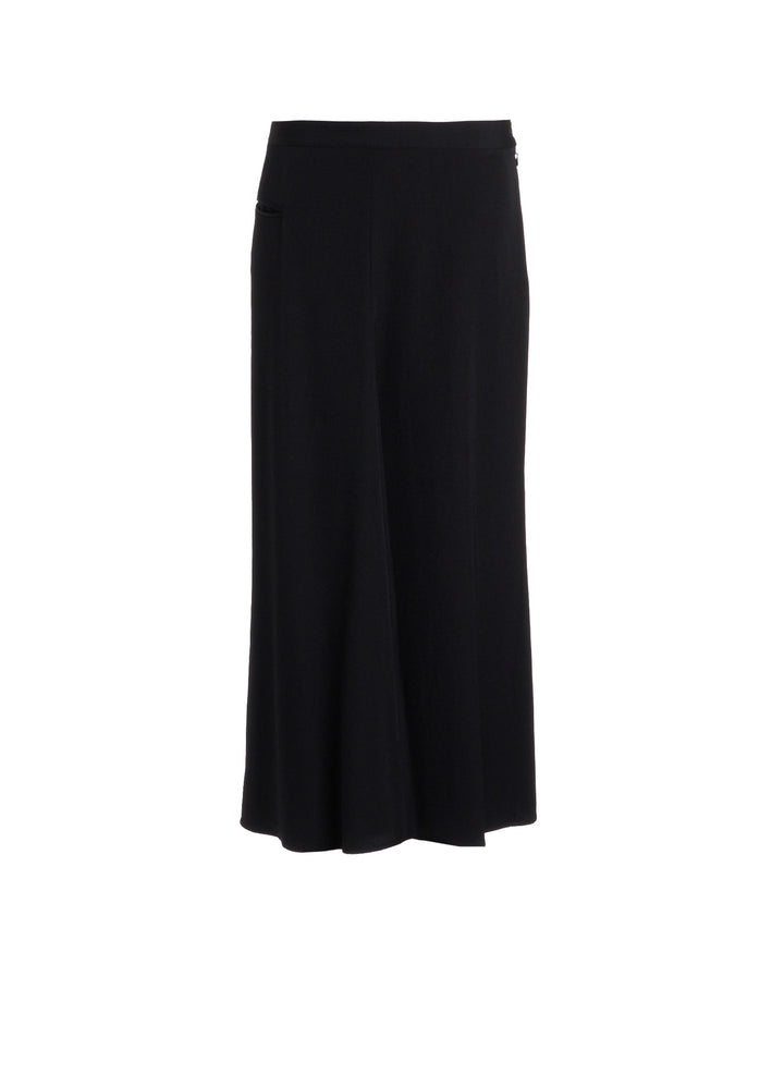 WOOL GABARDINE SEMI FLARE LONG SKIRT
