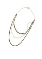 PEARL AND CHAIN NECKLACE