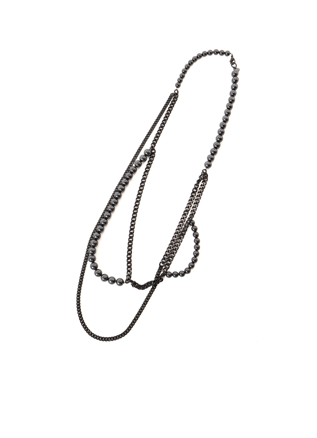 PEARL AND CHAIN LONG NECKLACE – THE SHOP YOHJI YAMAMOTO
