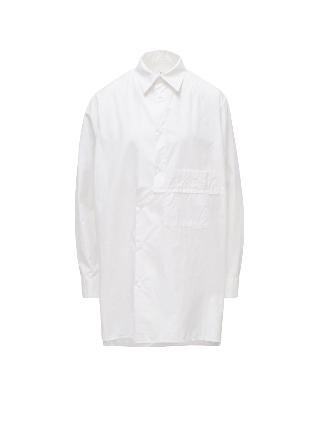 トップス yohji Yamamoto BLOUSE 100/2 COTTON BROAD SHIFTED PANEL BLOUSE – THE SHOP YOHJI YAMAMOTO