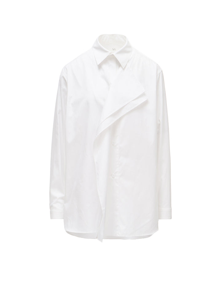 100/2 COTTON BROAD DOUBLE-FRONT GATHERED BLOUSE