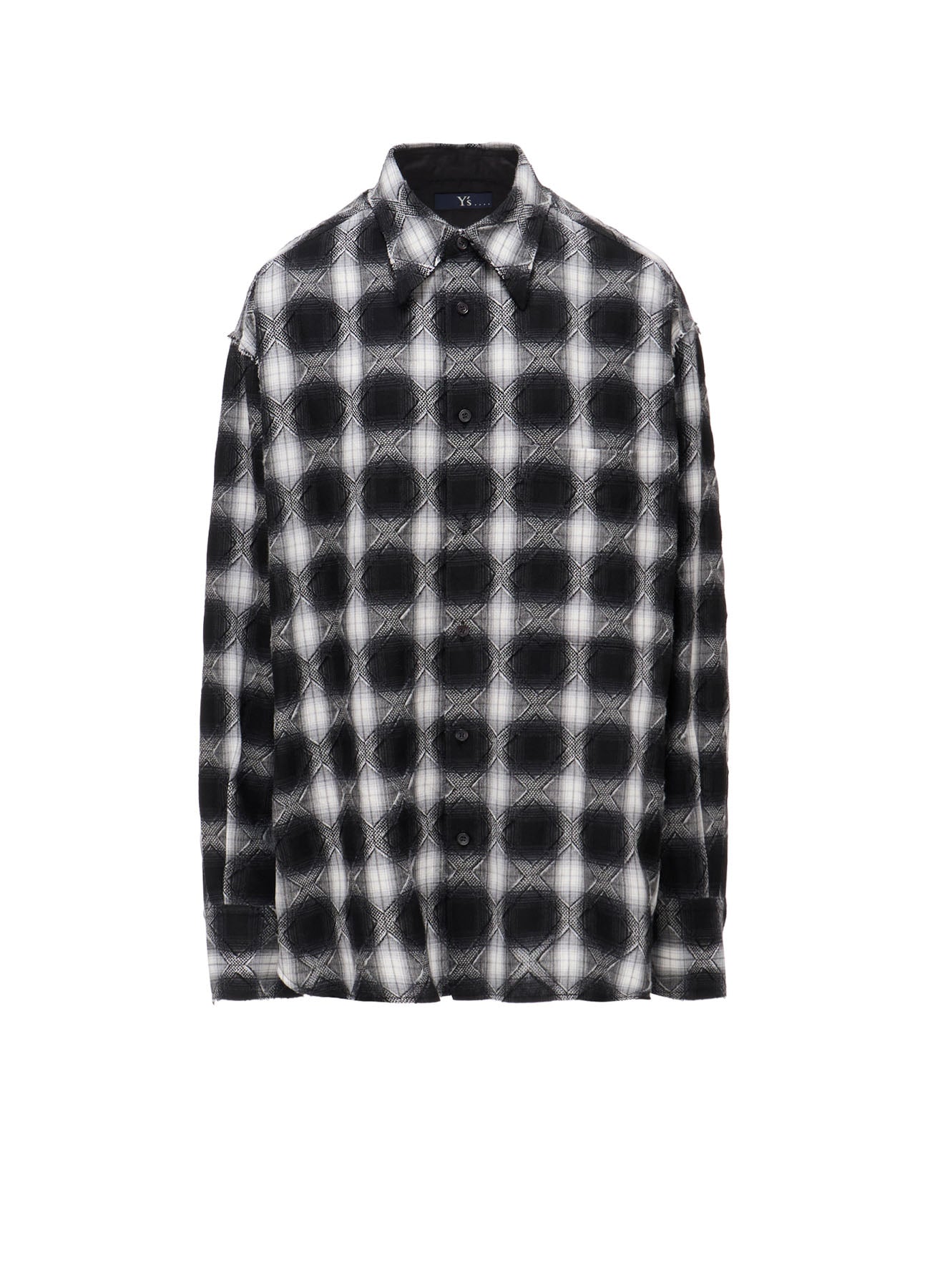 PLAID JACQUARD STAND COLLAR SHIRT – THE SHOP YOHJI YAMAMOTO