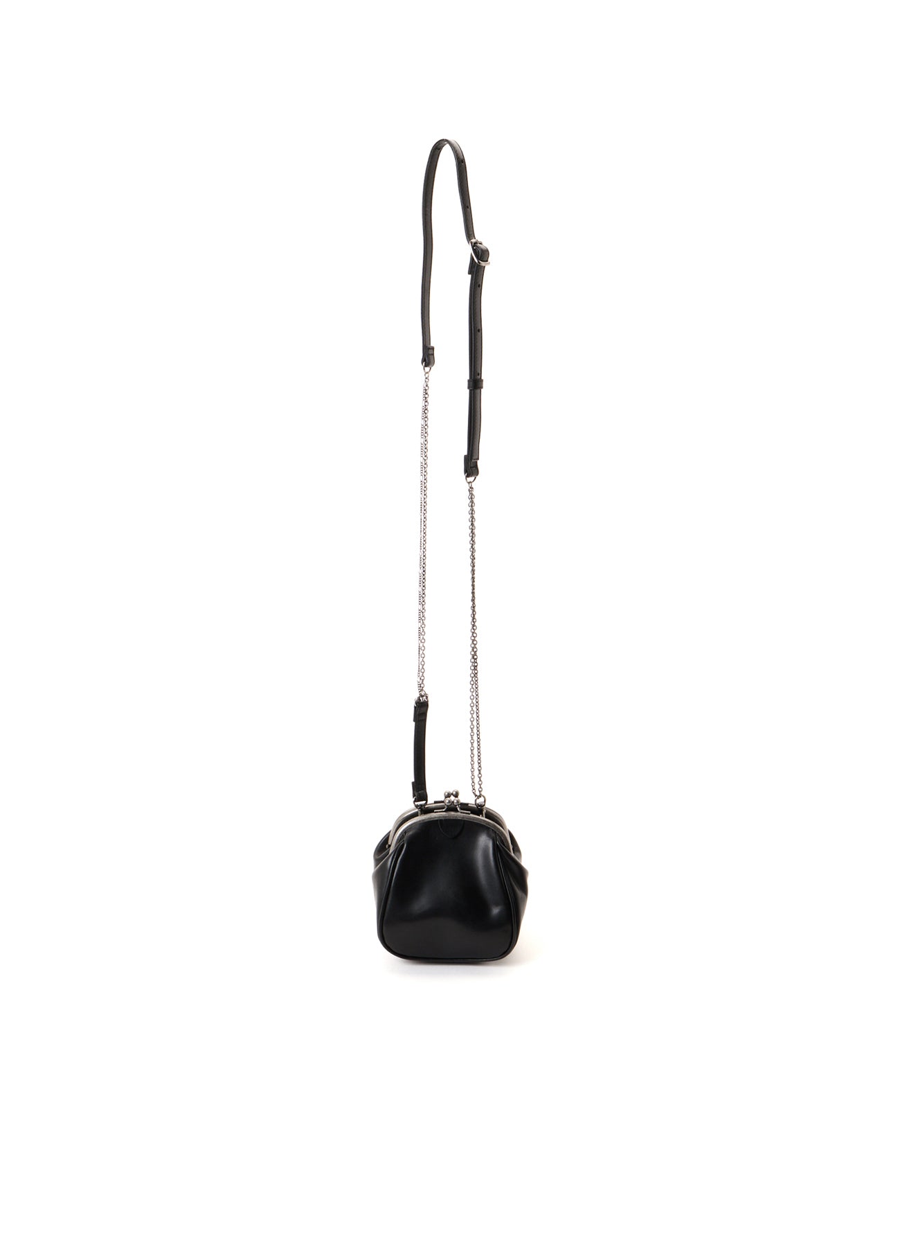 SEMI GLOSS OIL LEATHER DOUBLE-CLASP SHOULDER BAG – THE SHOP YOHJI