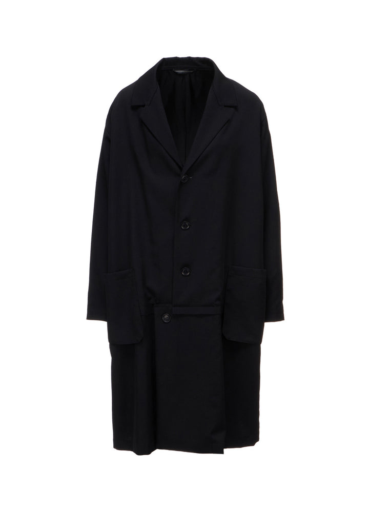 WOOL GABARDINE HORIZONTAL PANEL JACKET