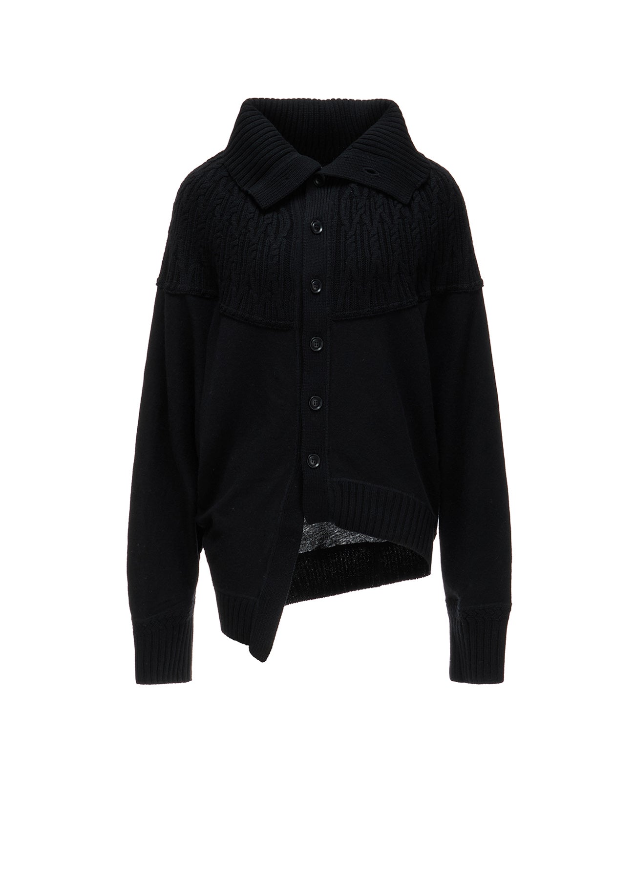 ROUND YOKE ARRANGED CARDIGAN – THE SHOP YOHJI YAMAMOTO