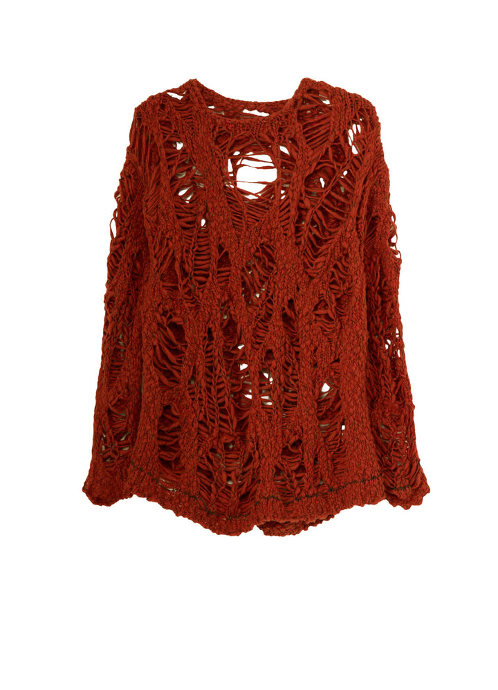 SUPER CHUNKY DISTORTED SLUB PULLOVER