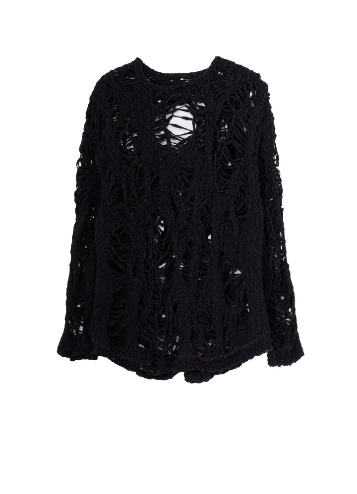 SUPER CHUNKY DISTORTED SLUB PULLOVER