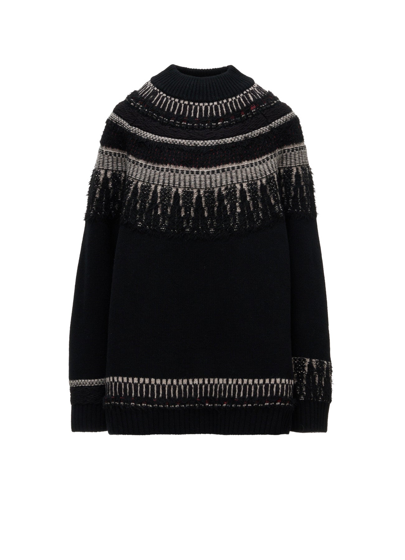 MULTI-MATERIAL NORDIC PULLOVER – THE SHOP YOHJI YAMAMOTO