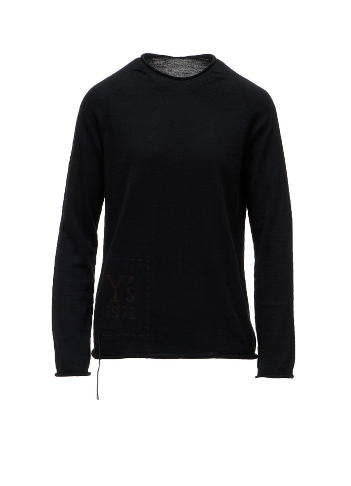 WOOL INTARSIA Y's LOGO PULLOVER