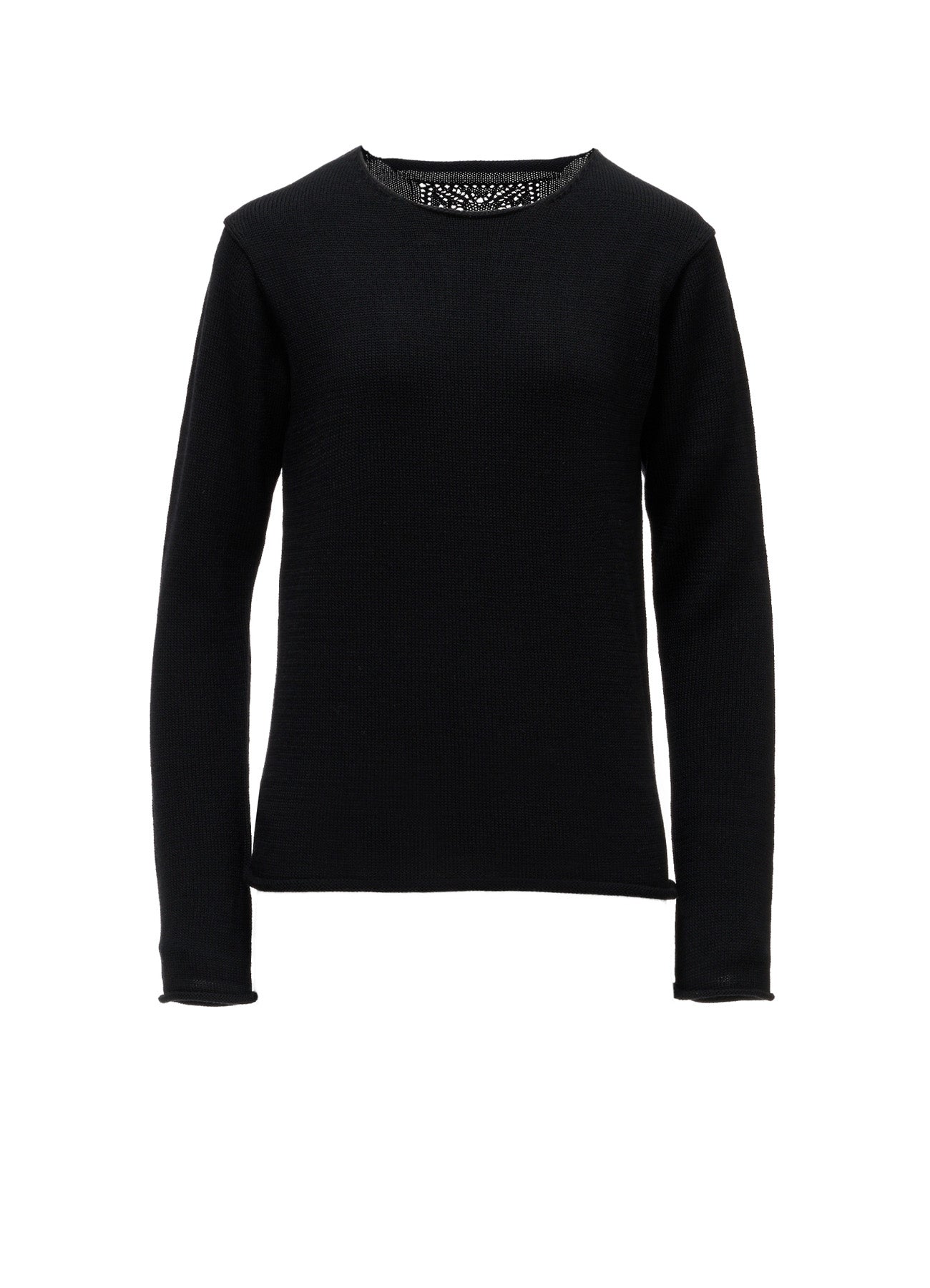 mn Yohji Yamamoto A.A.R ブラック ニット WOOL JERSEY LACE PULLOVER – THE SHOP YOHJI YAMAMOTO