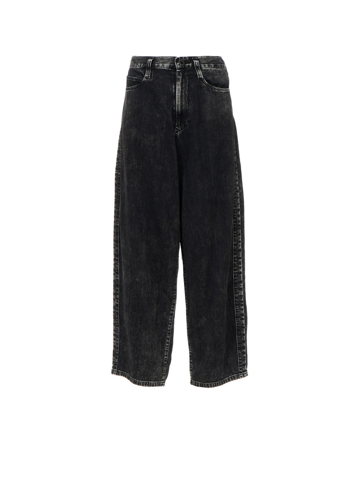 8OZ DENIM CHEMICAL WASH SIDE BRAID PANTS