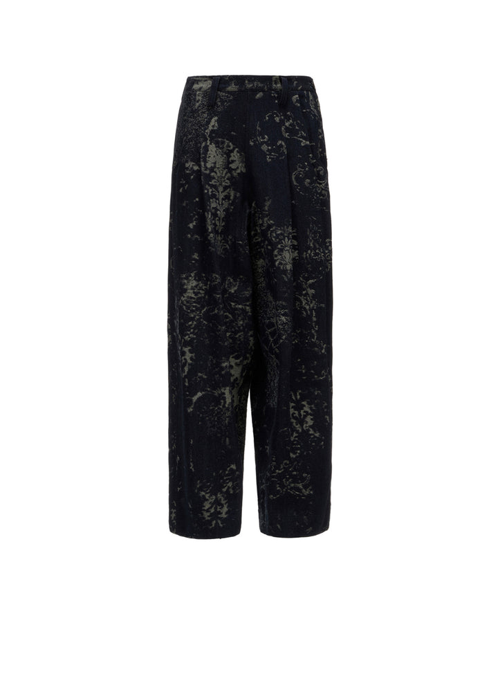 DENIM JACQUARD SIDE OPEN PANTS