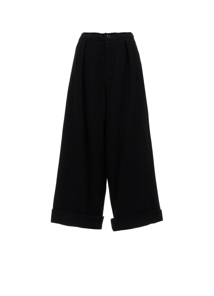 TWILL FLANNEL FRONT CUFFED PANTS