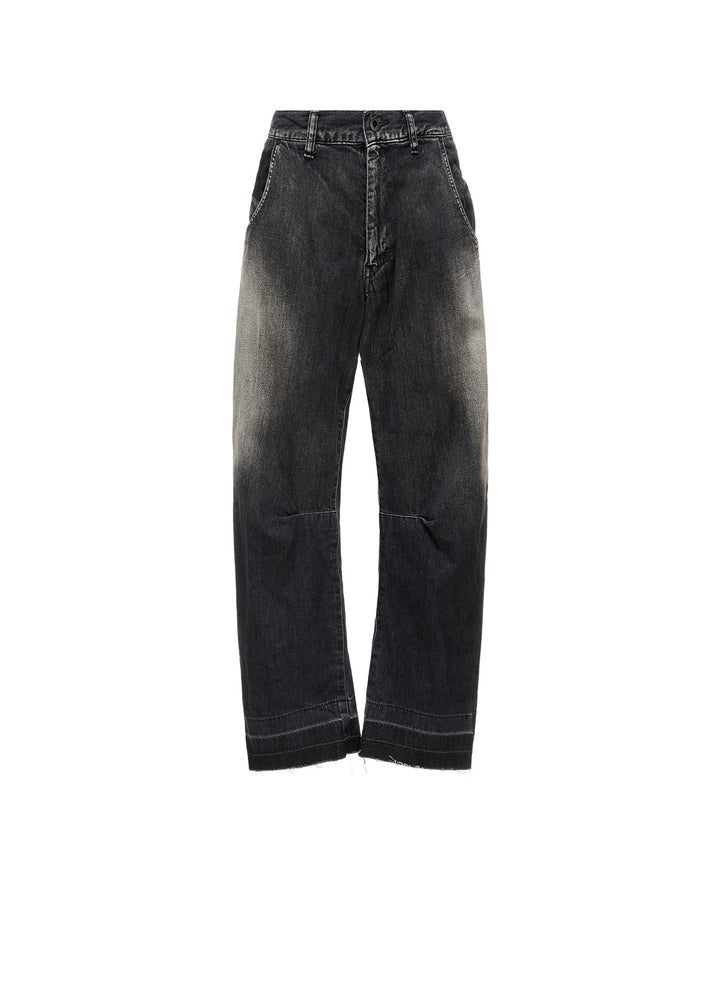 SPOTTED DENIM WIDE PANTS