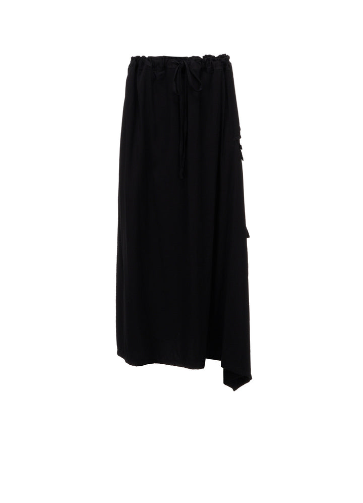 VISCOSE/TRIACETATE BLEND DETACHED PANEL SKIRT