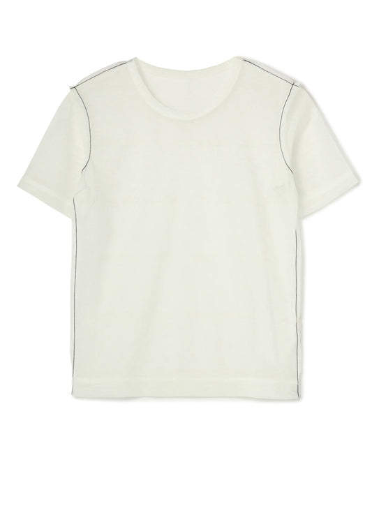 TULLE CHAIN STITCH SHORT SLEEVE T