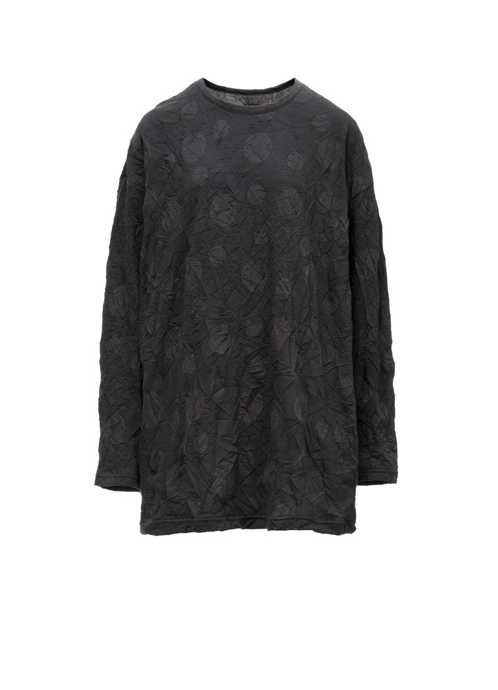 RANDOM DOT JACQUARD BIG LONG SLEEVE T-SHIRT